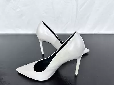 $22.95 • Buy Zara Women's Winter Nude Leather High Heels Pointed Stilettos SZ 6.5 US/ 37 EUR