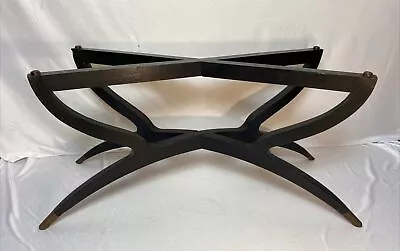 Vintage Moroccan Wood Spider Leg Coffee Table Base Tray Stand Mid Century • $199