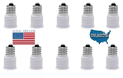 10X E12 To E14 Smaller Socket Base LED Bulb Lamp Light Adapter Converter Holders • $10.49