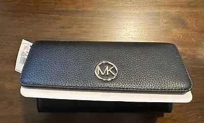 Michael Kors Wallet / Purse Fulton Flap Continental Leather Black New W/ Tags • $94.97