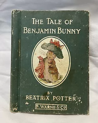 Vintage “The Tale Of Benjamin Bunny” By Beatrix Potter 1932 F. Warne & Co. • $15