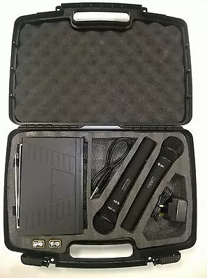 Wireless Microphone System Dual Set 2 Professional Mics VHF QTX 173.8 + 174.8MHz • £45.95