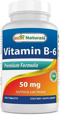 Best Naturals Vitamin B-6 50 Mg 250 Tablets   • $13.50