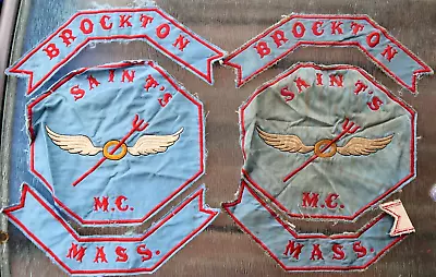2 Vintage SAINTS MOTORCYCLE CLUB Colors PATCHES Biker - Brockton MA • $175