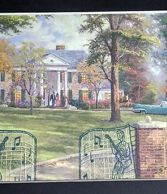 ELVIS Presley Graceland Thomas Kinkade Art Print 8x10  Priscilla Rock  Icon  • $15