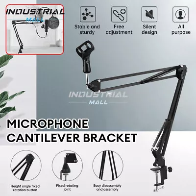 Microphone Arm Stand Mic Arm Microphone Stand Boom Adjustable Suspension Stand • $32.66