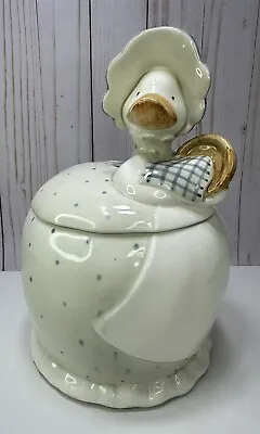 RARE Vintage Fitz & Floyd Ceramic Mother Goose Cookie Jar Duck • $54