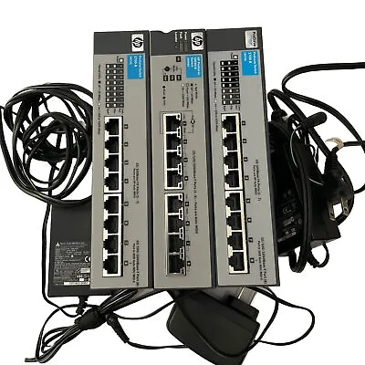 Lot Of 3 HP ProCurve 8-Port Switch J9079A J90449A • $30
