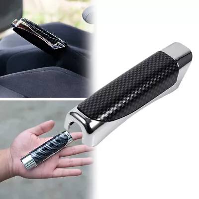 Car Interior Black Carbon Fiber Hand Brake Protector Decor Cover Accessories AU • $15.10