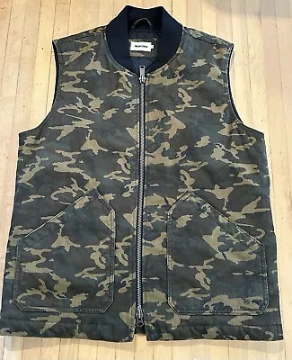 TAYLOR STITCH Workhorse Vest Camo Boss Duck 42 • $70