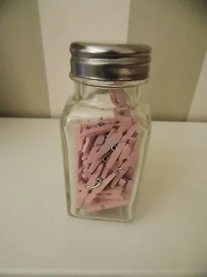 Mini Pink Peg's Clips In Jar • £2