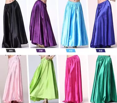 £11.99 • Buy Tribal Belly Dance Tango Samba Carnival Full Circle Satin Skirt Festival Costume