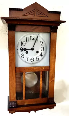 8 Day German Striking Regulator Wall Clock--Circa 1900 • $19.99