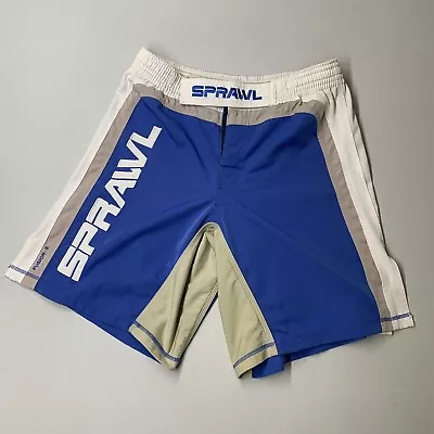 Sprawl Shorts Men Blue Gray Fighter MMA Fight Grappling Jiu Jitsu Kickbox Fusion • $24.99