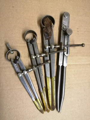 £22 • Buy Moore And Wright Calipers Dividers (3) Job Lot Plus Monument (1)
