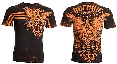 ARCHAIC By AFFLICTION Men T-shirt Vanish Black Orange Regular Fit M-XL NWT • $23.95