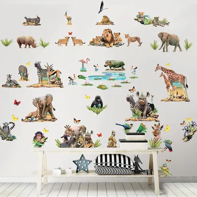 £24.99 • Buy Jungle Safari Room Sticker Kit For Kids Rooms Walltastic