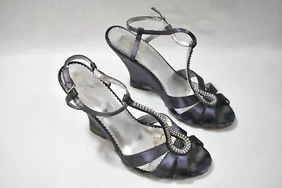 Michaelangelo Shoes Wedge Heels Rhinestones Purple  Size 8.5 • $6.99