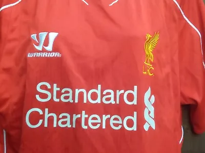 Liverpool FC Warrior Standard Charter Home Shirt 2014 - 2015 UK L • £14.99