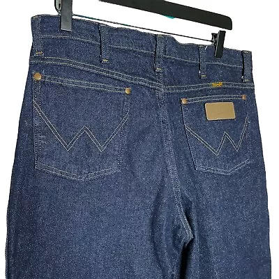 Vintage Wrangler Jeans Size 32x34 No Fault 945 Denim Dark Blue Mens USA Made • $39.97