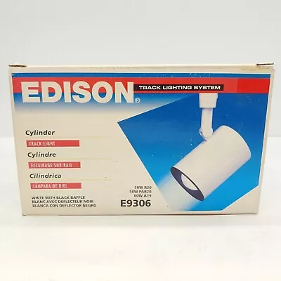 Vintage Edison Track Lighting System Cylinder White Black Baffle E9306 • $10.75