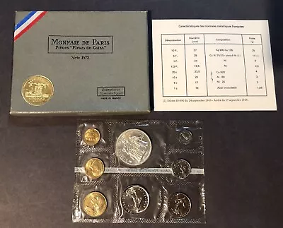 1972 Monnaie De Paris Specimen Set France FDC 8 Coins KM# SS9 Low Mintage • $55