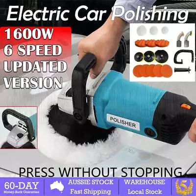 1600W Car Polisher Buffer Pad Electric Machine Kit 8 Speed Sander Sanding Tool • $66.99