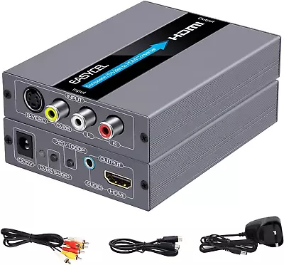 EASYCEL RCA Svideo To HDMI Converter RCA Composite CVBS AV Or Svideo + R/ L Aud • $58.09