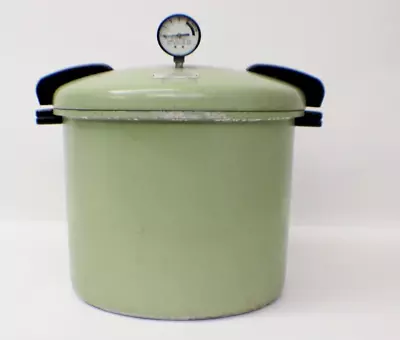 Sears Pressure Cooker Canner 22 Qt Avocado Green 620.51010 Vintage USA MADE !! • $89.95