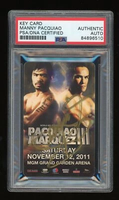 $1.25 • Buy MANNY PACQUIAO SIGNED AUTO MGM Grand Garden Key Card PSA/DNA Certified Authentic