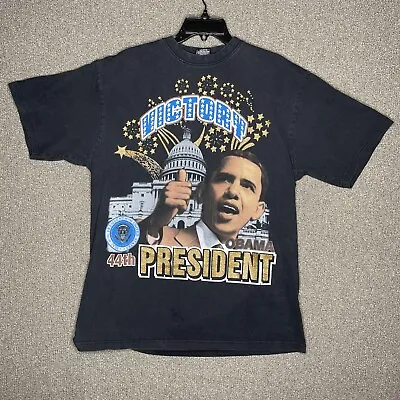 Barack Obama Shirt Mens 2XL 2008 Y2K President USA Rap Streetwear Political • $7.49