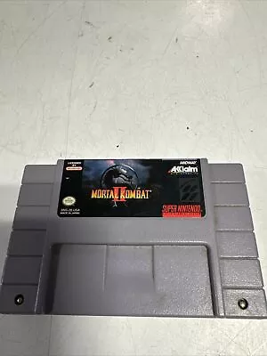 Mortal Kombat 2 II (Super Nintendo SNES) Game Authentic Tested  Ships Free !! • $23.98