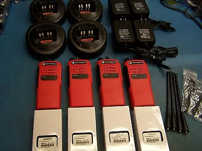  4 Motorola HT750 UHF 403-470  16 Channel AAH25RDC9AA3AN Mint Condition Tested • $900
