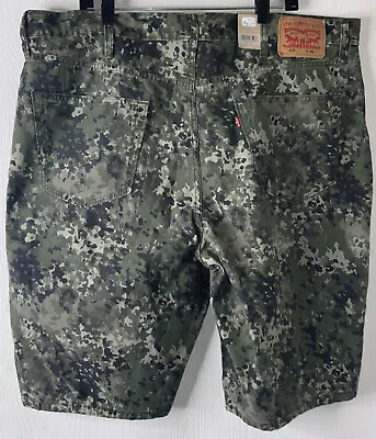 Levis 469 Men’s Red Tab Green Camouflage Loose Cotton Shorts Size 42 New • $29.99