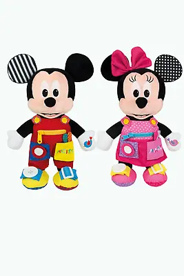 Disney Minnie/Mickey Clementoni Sensory Plush Toy Soft Cartoon Dolls Kids Gift • £20.99