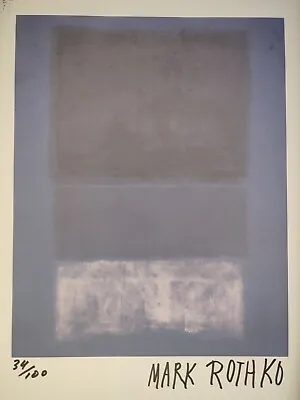 COA Mark Rothko Painting Print Poster Wall Art Signed Pop Art Unframed • $74.95