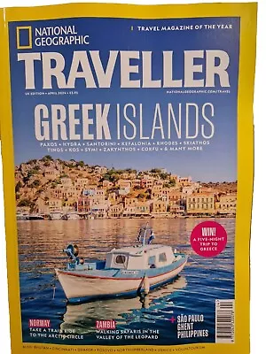 National Geographic Magazine April 2024.  Greek ISLANDS  • £5.95