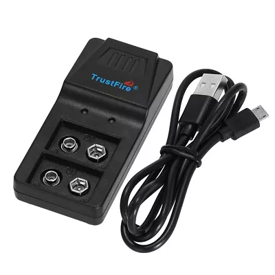 2 Slots Lithium Battery Charger Micro USB Charging For 9V Lithium Battery C0X1 • £5.99