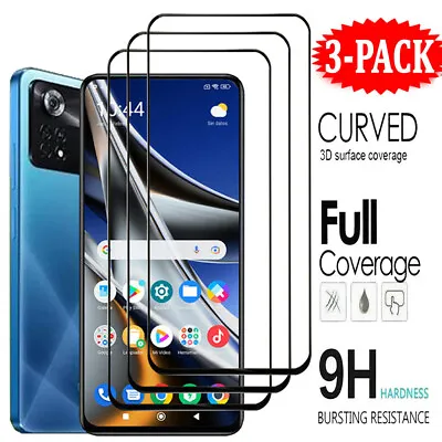 $16.93 • Buy 3X For Xiaomi POCO Poco X4/X3/M4 Pro 5G F4 FULL Tempered Glass Screen Protector