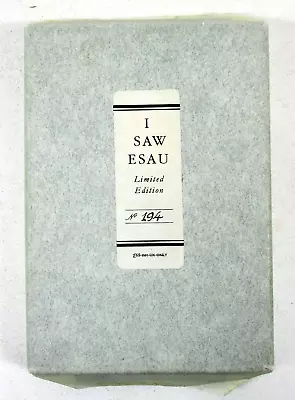 SIGNED LTD 1st THUS  I Saw Esau  Iona Peter Opie Maurice Sendak 1992 HC Walker • $509.96