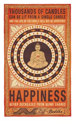 Thousands Of Candles Buddha Happiness Quote Life Motivational Poster 36 X24  New • $16.89