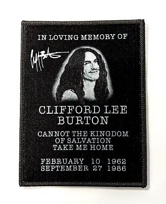 Metallica Cliff Burton Memorial Patch Legendary Bassist Tribute Rock Band Badge • $12.99