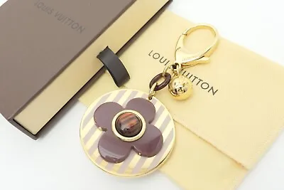$297 • Buy Louis Vuitton Auth Metal Plastic Bijoux Sac Monogram Rayures Key Chain Bag Charn