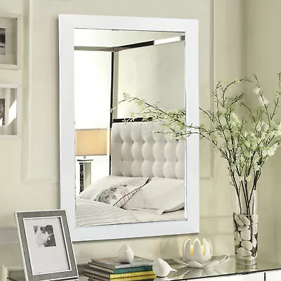 Bathroom Mirror White Long Wall Mounted Bedroom Dressing Room Hallway Make Up • £19.99