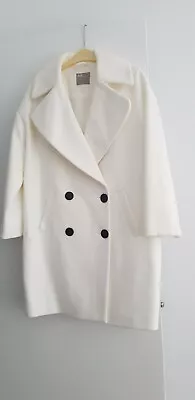 $35 • Buy ASOS White Single Breasted Coat Size 14 Worn Once Like Forever New 