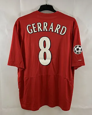 £199.99 • Buy Liverpool Gerrard 8 CL Final 2005 Home Football Shirt 2004/06 (2XL) Reebok B285