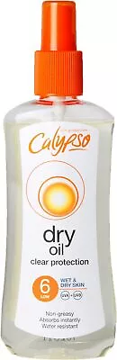 Calypso Wet Skin Dry Oil Spray With SPF6 SPF10 SPF15 SPF30 200 Ml • £9.29