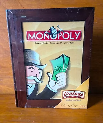 NEW Monopoly 2005 Wooden Box Bookshelf Edition Vintage Game Collection Hasbro • $29.99