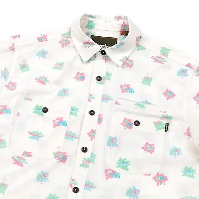 Howler Bros Shirt Men's (M) Tropical Flamingo Short Sleeve Button Up Pockets • $22