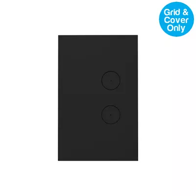 Clipsal Saturn ZEN 2 Gang Grid & Plate Black | Z4062VH-ZB • $43.96